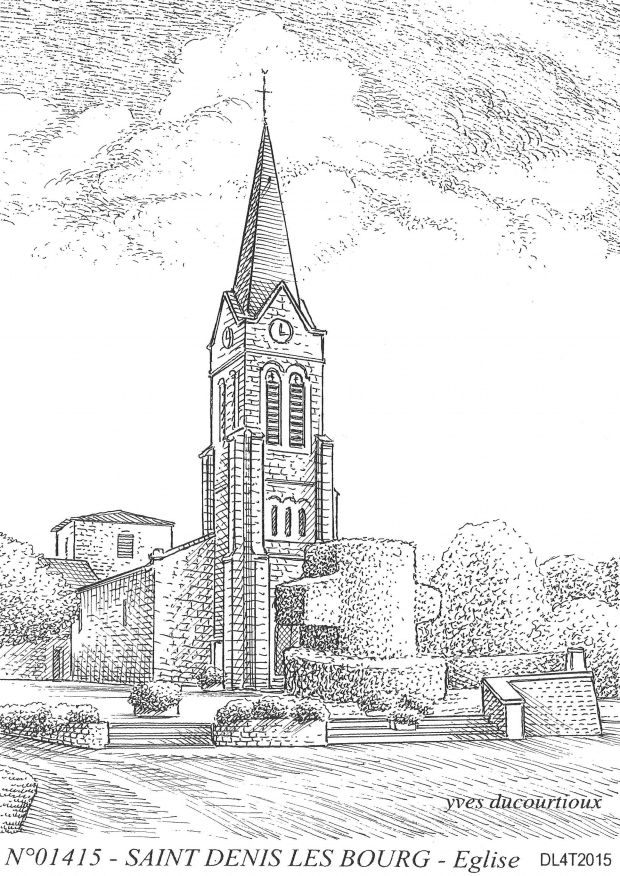 N 01415 - ST DENIS LES BOURG - église